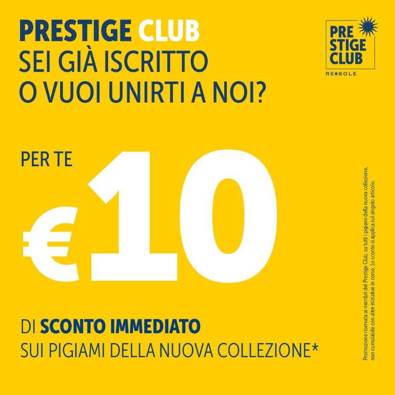 Re Sole sconto immediato 10€ sui pigiami